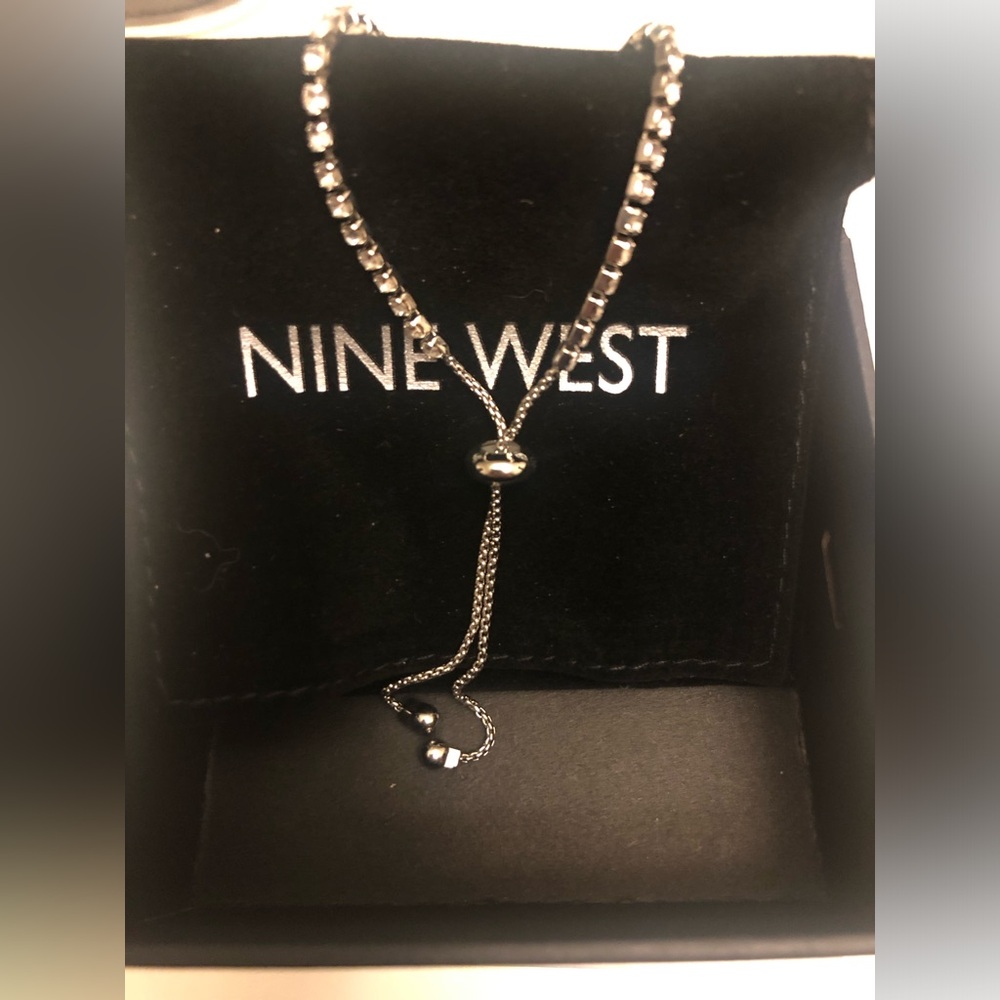 Nine West Bolo Piper cubic zirconia diamond tennis bracelet